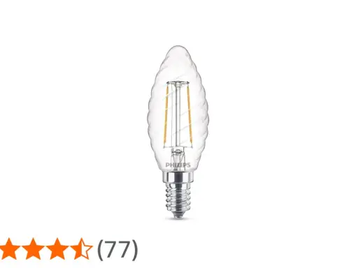 Ampoule torsadée Philips au design élégant, avec filaments LED apparents pour une touche vintage.