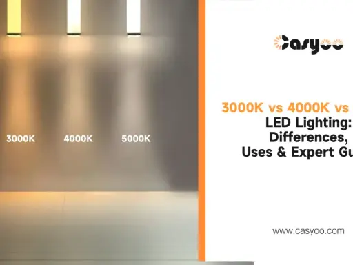 Comparaison de la **4000k couleur** de l'éclairage LED : 3000K, 4000K et 5000K. Guide des différences et utilisations.
